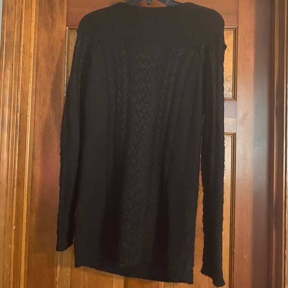 Rachel Roy black off the shoulder cable sweater women’s size small - Picture 8 of 10